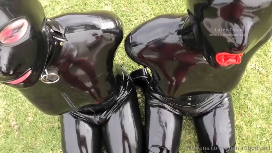 Two Rubber Doll Sluts In Their Mouth Cunts